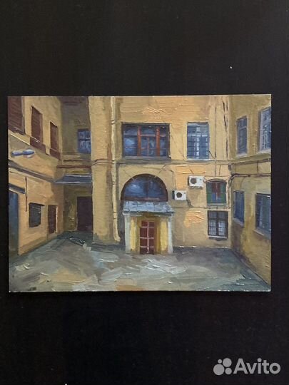 Картина маслом городской пейзаж