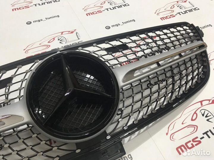 Решетка GLE W166 Diamond Silver (Черная звезда)