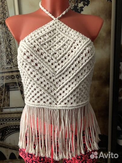 Топ, туника (плетеный ) макраме