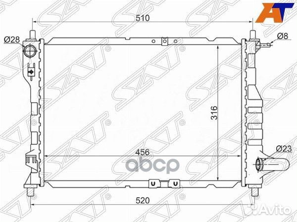 Радиатор Chevrolet Spark 05-10 / Daewoo Matiz