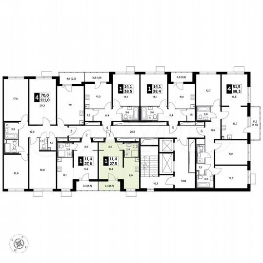 Квартира-студия, 27,5 м², 15/20 эт.