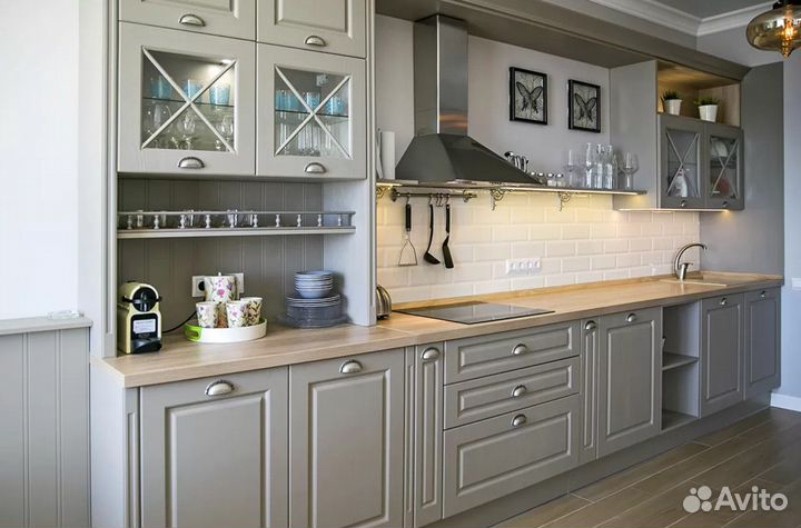 Прямой кухонный гарнитур на заказ