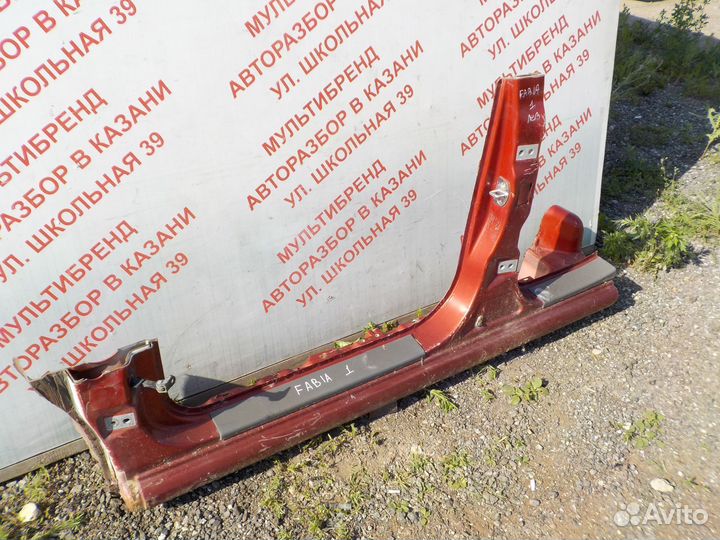 Порог левый со средней стойкой Шкода Фабия 1