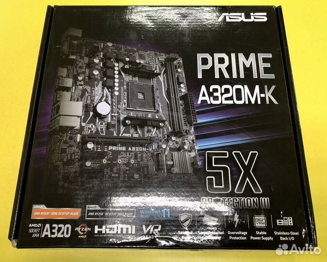 Материнская плата Asus prime A320M-K Soc-AM4 AMD A