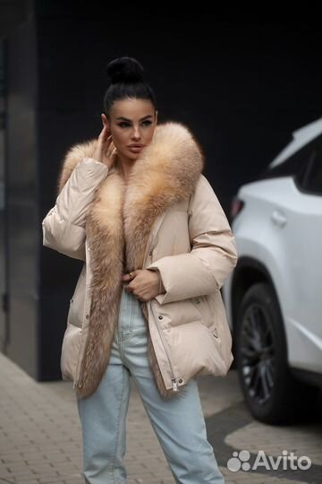 Пуховик с натуральным мехом