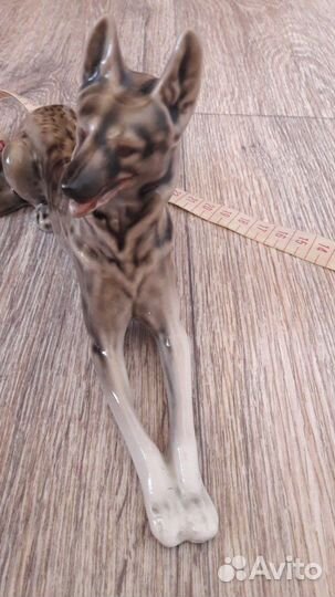 Фарфоровая статуэтка'Собака овчарка'