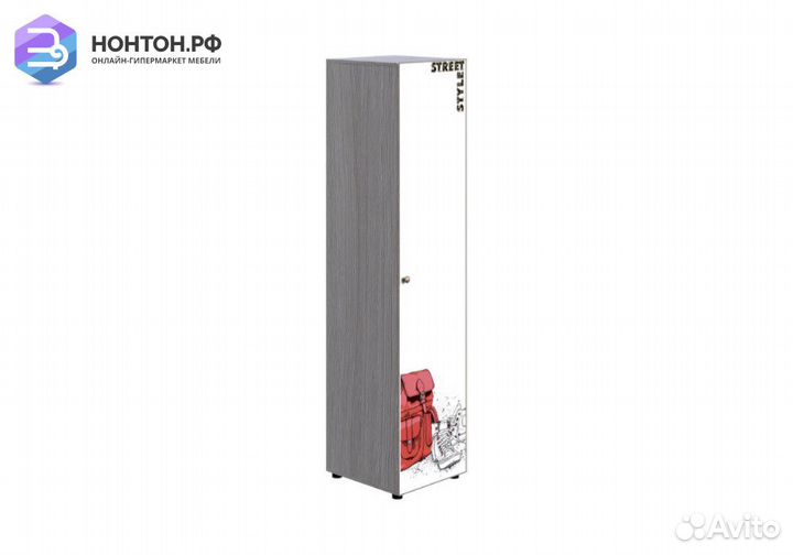 Пенал Мийа-3А ясень шимо светлый / белая шагрень