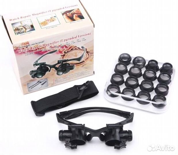 Налобная лупа с подсветкой