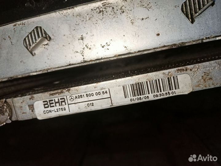 Радиатор вентилятор mercedes ml 164 3.0 cdi