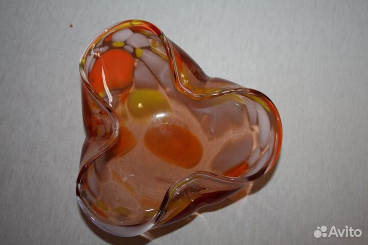 Вазочка гутное стекло СССР