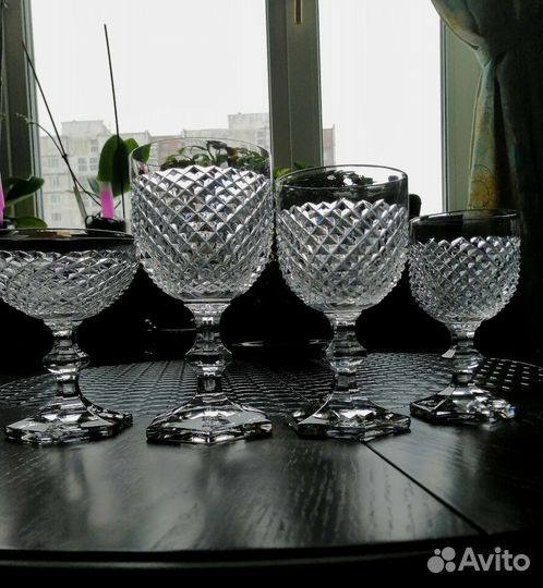 Хрустальные фужеры бокалы Франция