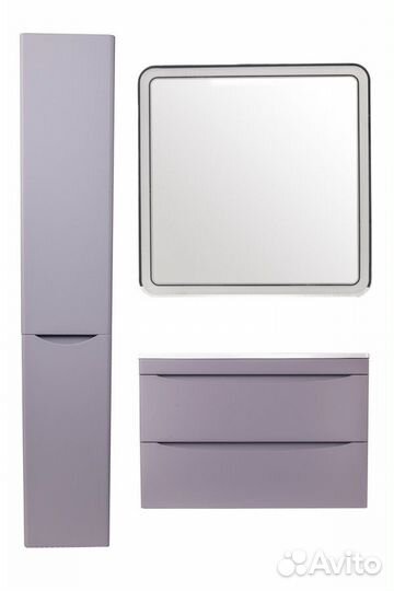 Style Line Пенал Бергамо 30 L Люкс Plus с б/к серый антискрейч