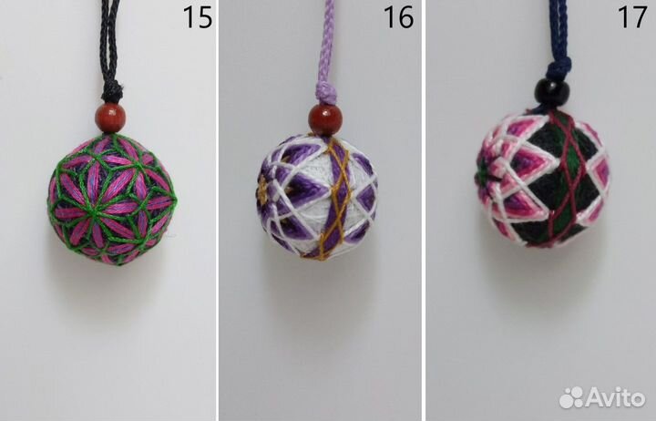 Брелок новый темари-шар