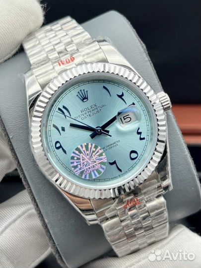 Часы Rolex Datejust Arabic Dial голубой