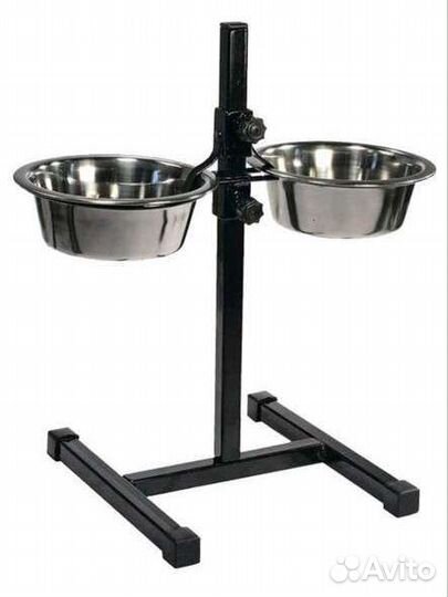 Двойная миска для животных со штативом