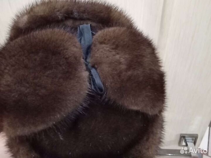 Норковая шапка мужская ушанка