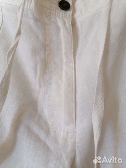 Брюки Капри женские 50 52 облегчённый лен Bonprix