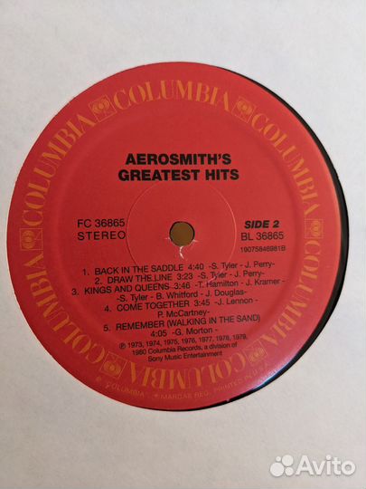 LP. Aerosmith – Aerosmith's Greatest Hits