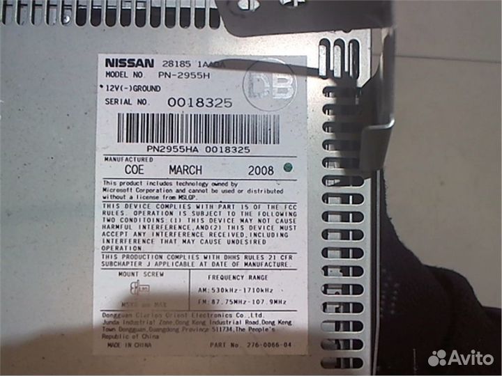 Магнитола Nissan Murano, 2009