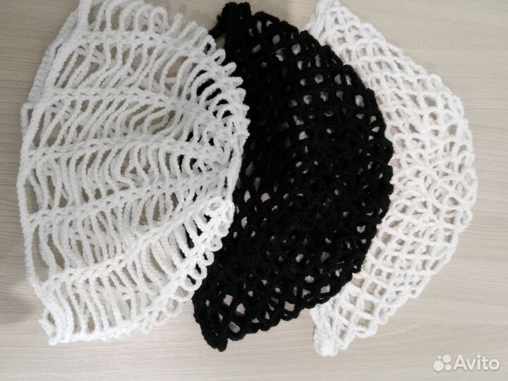 Вязаная шапка кроше
