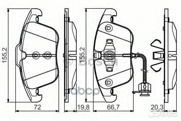 0 986 495 129 Колодки тормозные audi A4/A4 allr