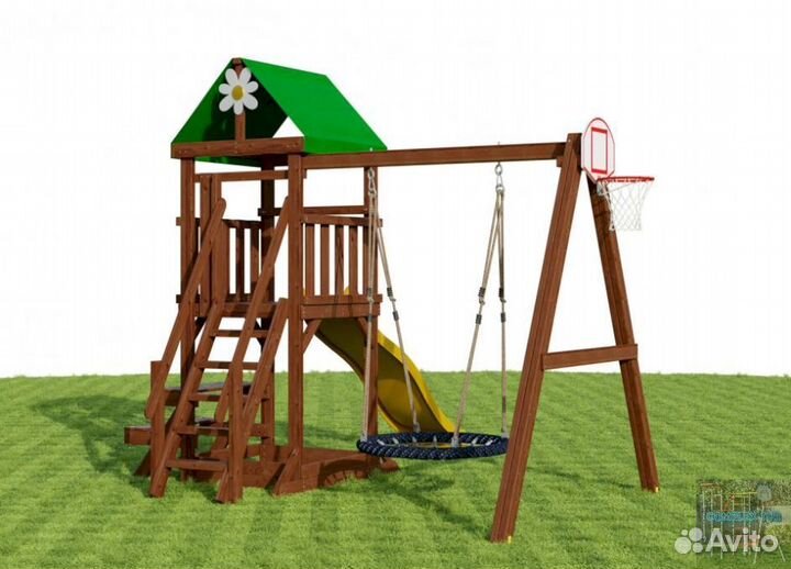 Детская площадка с заливной горкой