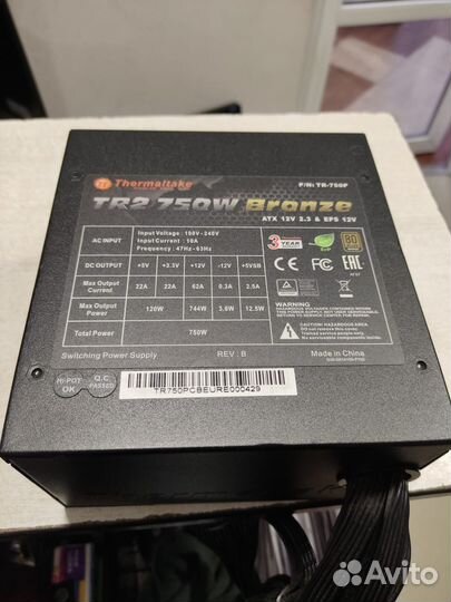 Блок питания 750w thermaltake tr2 rx bronze