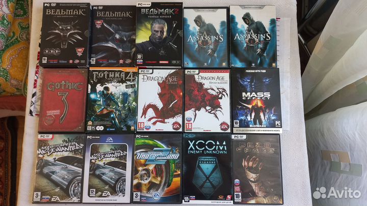 Игры лицензионные DVD-box диски для пк Много