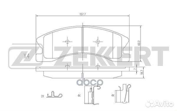 Колодки торм. диск. передн. Jeep Grand Cherokee