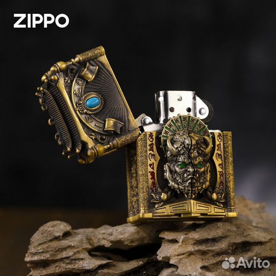 Зажигалка zippo с гравировкой Демон