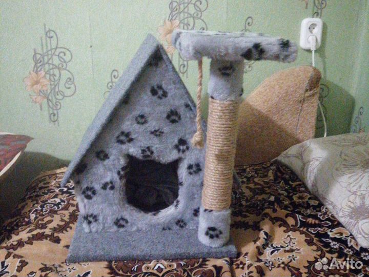 Домик для кошки с когтеточкой