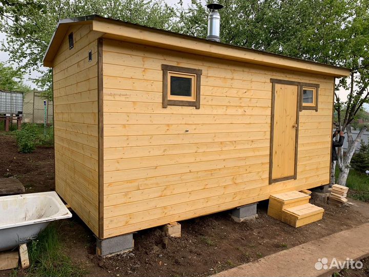 Баня - бочка каркасная баня из бруса