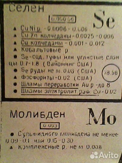 Памятка геолога, 1958 г. Таблица - плакат