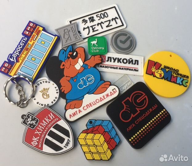 Этикетки-брелоки-магниты пвх, реклама