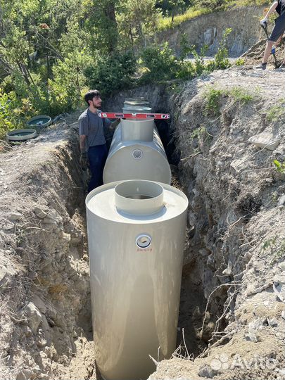 Монтаж автономной канализации. лос