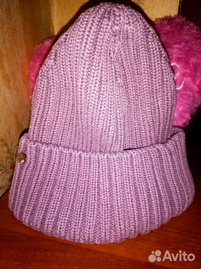 Шапка женская вязаная со снудом