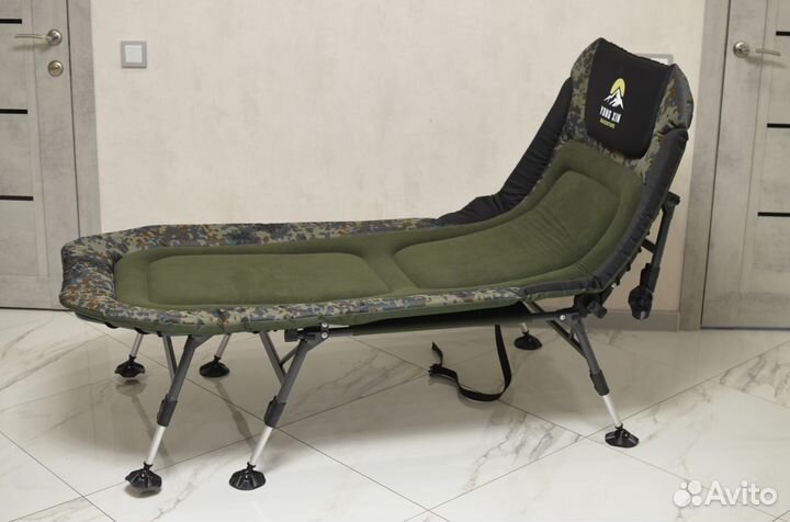 Раскладушка, карповая, кровать 8 ног, 200 кг