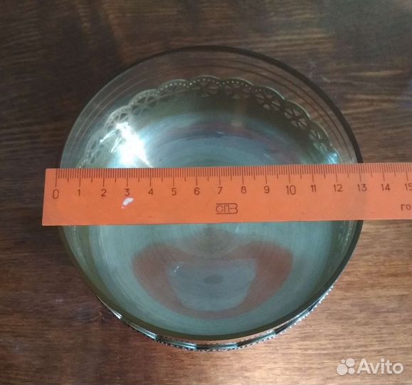 Эксклюзивная ваза стекло мельхиор