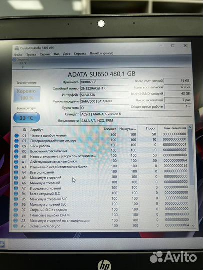 Ноутбук HP ProBook Core i3-5/ SSD 480Gb