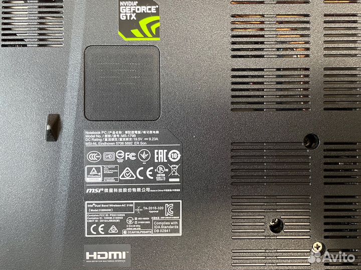 Игровой ноутбук MSI GP72MVR 7RFX Leopard Pro