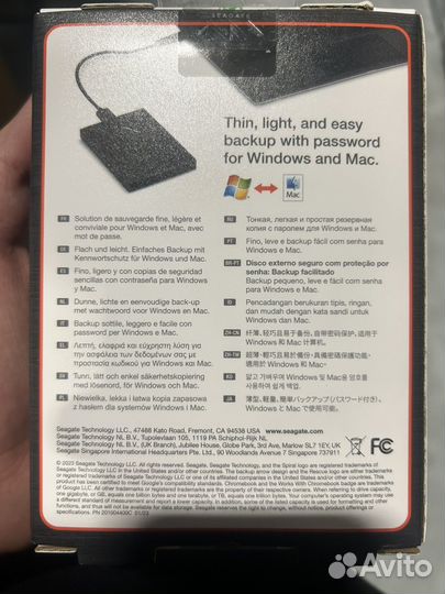 Жесткий диск внешний Se agate 2.5' 2TB One Touc