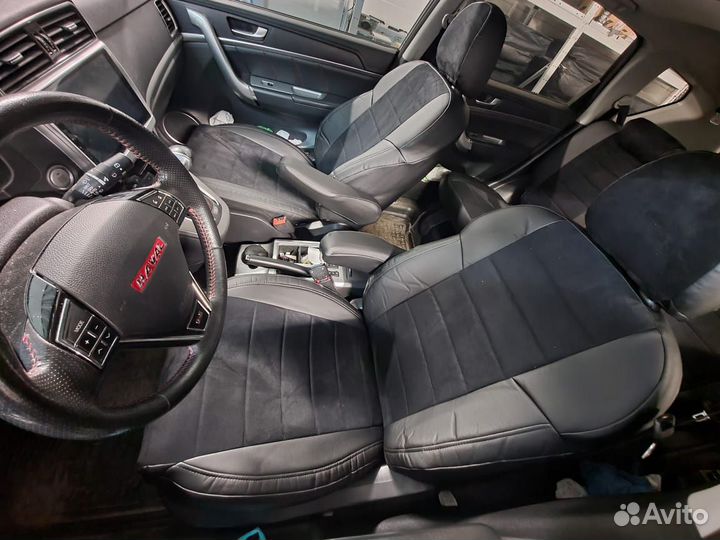 Авточехлы в Салон из Экокожи и Алькантары