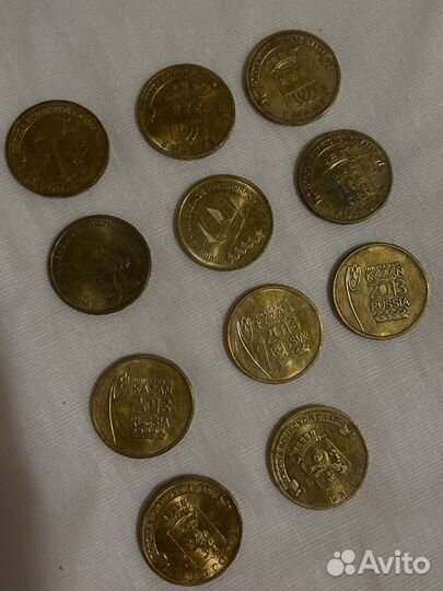 Биметаллические монеты 10 рублей