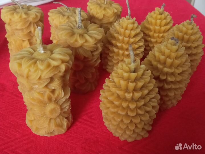 Свеча из натурального воска. Ароматная