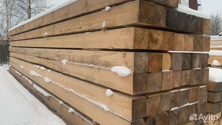 Брус обрезой ест. влаж. хвоя 3-4 сорт 150х150х6,0