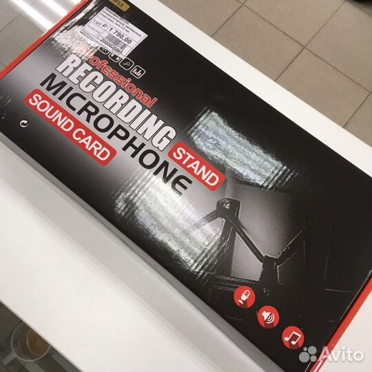 Конденсаторный микрофон настольный, подставка