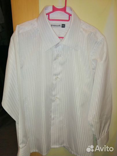Рубашка детская праздничная б/у, р. 98 и р. 122