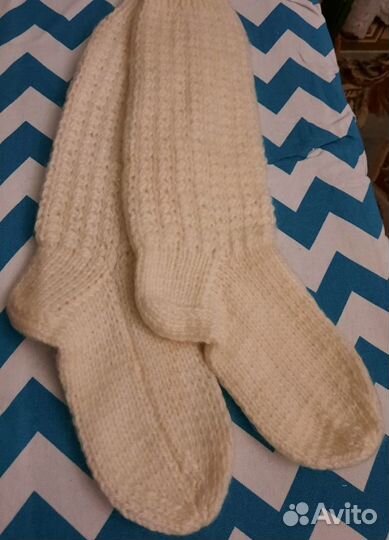 Натуральные шерстяные носки (новые)