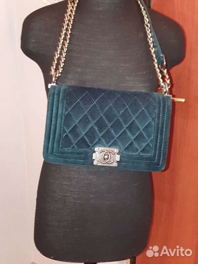 Сумка нат.кожа+велюр