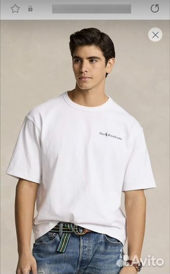 Polo ralph lauren футболка белая